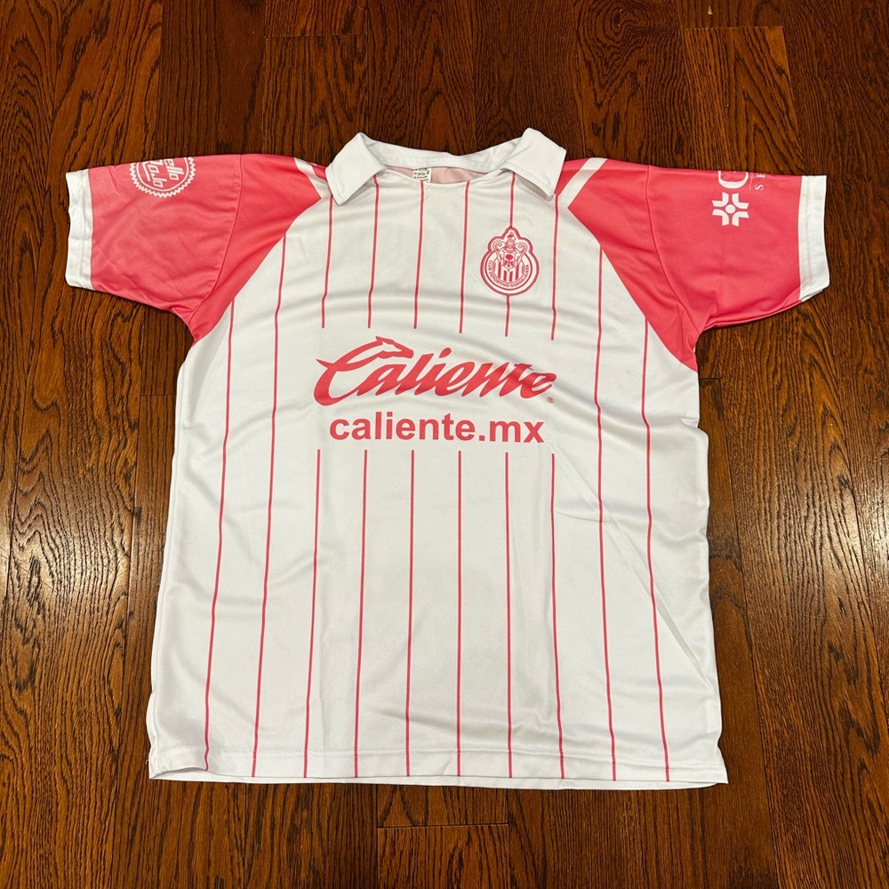 Blank Pink Caliente Club Deportivo Guadalajara Soccer Futbol
Jersey Kit Size L